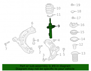 Shock absorber front left Mazda CX-30 20- 2.5
