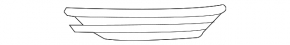 Front bumper grille left Lincoln MKC 15-18 prerest