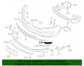 Front bumper grille left Lincoln MKC 15-18 prerest