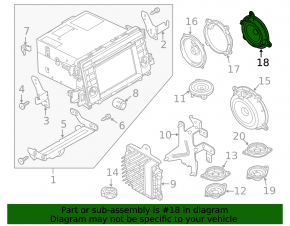 Rear right speaker Mazda 6 14-17