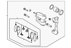 Front right brake caliper for Mazda CX-9 07-15