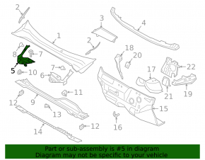 Right cup trim Ford Escape MK4 20-24 -