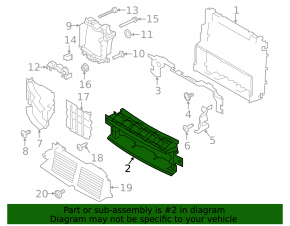Lower radiator deflector for Land Rover Range Rover 18-21 rest.
