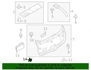 Mazda CX-50 23-25 interior trunk lid closing button with lock