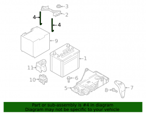 Mazda CX-5 17-24 battery clamp mount