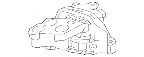 Left engine mount for Infiniti QX30 17-19