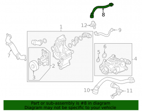 Cooling system hose BMW 3 G20 19- 2.0T