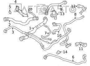 Cooling system hose BMW 3 G20 19-26 2.0T, plug-in