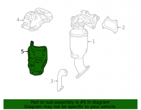 Exhaust manifold protection lower Honda Accord 13-17 2.4 rust