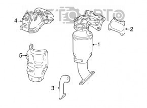 Exhaust manifold protection lower Honda Accord 13-17 2.4 rust