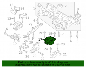 Left engine mount for VW Beetle 12-19