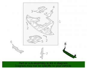 Lower radiator deflector Kia Sorento 21-24 HEV, PHEV
