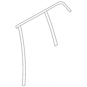 Glass seal rear right Volvo XC40 19-25