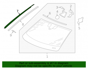Left windshield molding for Volkswagen Arteon 19-23