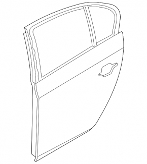 Door assembly rear left BMW 5 F10 11-16