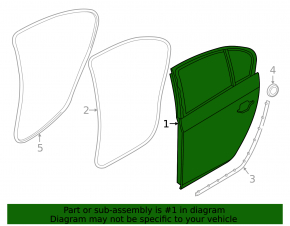 Door bare rear left BMW 5 F10 11-16