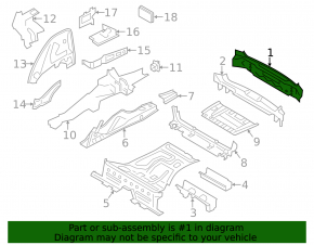 Rear panel BMW X3 F25 11-17 2 parts