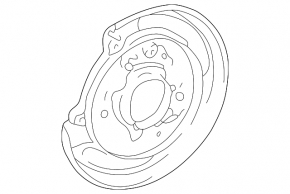 Rear right brake disc cover for Lexus LX 98-07