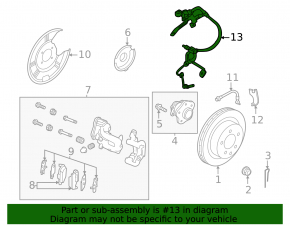 ABS sensor rear left Nissan Rogue 21-24