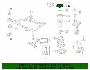 Front right shock absorber support Lexus RX300 98-03