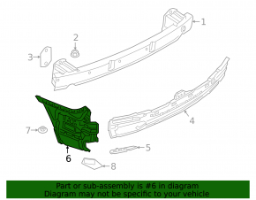 Rear bumper mount, left outer, BMW 7 G11 G12 16-22 with m type, bumper support