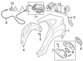 Quarter wing rear left Subaru Impreza 5d 17-23