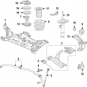 Front shock absorber left Honda Accord 23-