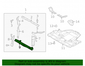 TV lower bar Subaru Outback 10-14