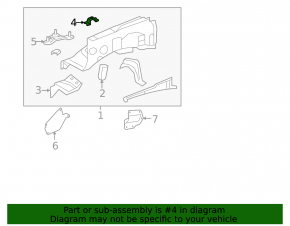 Upper bracket for left fender apron, Toyota Sequoia 2008-21