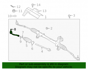 Steering tip left Hyundai Sonata 17-19