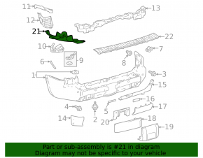 Right rear bumper guard for Toyota Land Cruiser 24-26