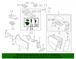 Lexus CT200h 14-17 center console storage box