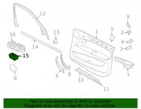 Front right window lift control BMW X5 E70 07-13