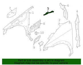 Left windshield wiper seal for Nissan Ariya 23-25