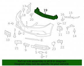 Acura TLX Front Bumper Reinforcement 15-