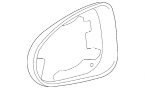 Left mirror element housing VW Touareg 11-17