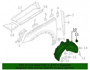 Front left mudguard Audi Q5 80A 18-20 2.0T with mudguard