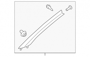 Front pillar trim upper left Kia Forte 19-24 gray
