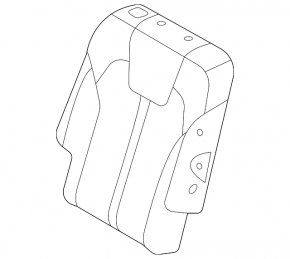Rear seat back trim, 2nd row, right, Kia Sorento 21-24 HEV, PHEV, perforated, gray leather