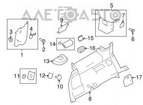 Arch trim left Ford Flex 09-11