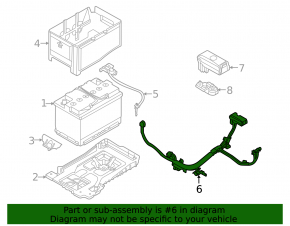 Wiring positive terminal battery Hyundai Elantra 21-