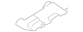 Exhaust manifold guard lower left Porsche Cayenne 958 11-17 Hybrid