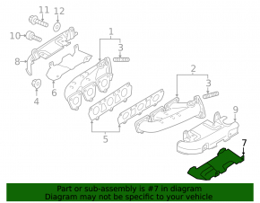 Exhaust manifold guard lower left Porsche Cayenne 958 11-17 Hybrid