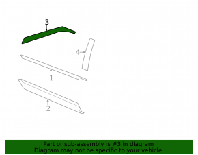 Upper door molding front left Ford Explorer 11-19