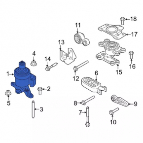 Engine mount right Ford Edge 15-18 3.5