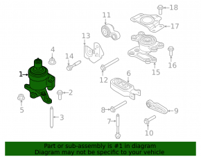 Engine mount right Ford Edge 15-18 3.5