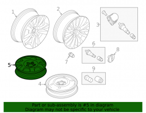 Spare tire space saver Lincoln MKX 16-18 R18 155/70, cast