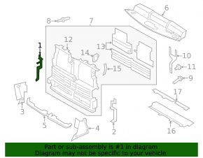 Right radiator deflector Ford Edge 15-18 3.5