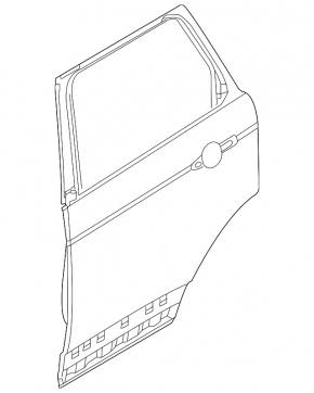 Bare rear left door Land Rover Range Rover Sport 13-22