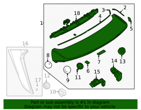 Mazda CX-50 2023-2025 Central Trunk Spoiler
